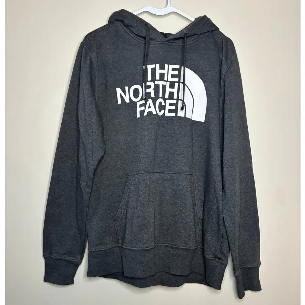 The North Face Hoodie Sweatshirt Charcoal Grey Heather Mens‎ Size Medium